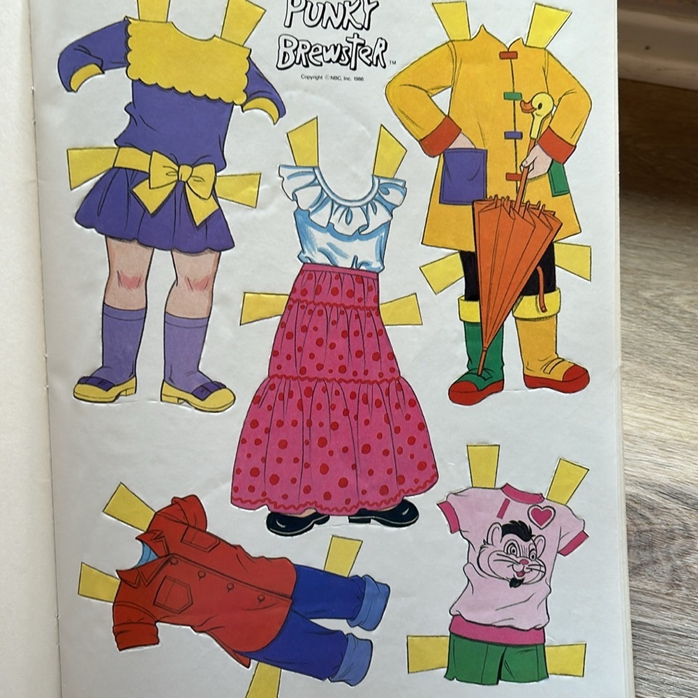 Vintage Punky Brewster Paper Dolls UNCUT 80s Girls Television Icon 1985 - Picture 5 of 9